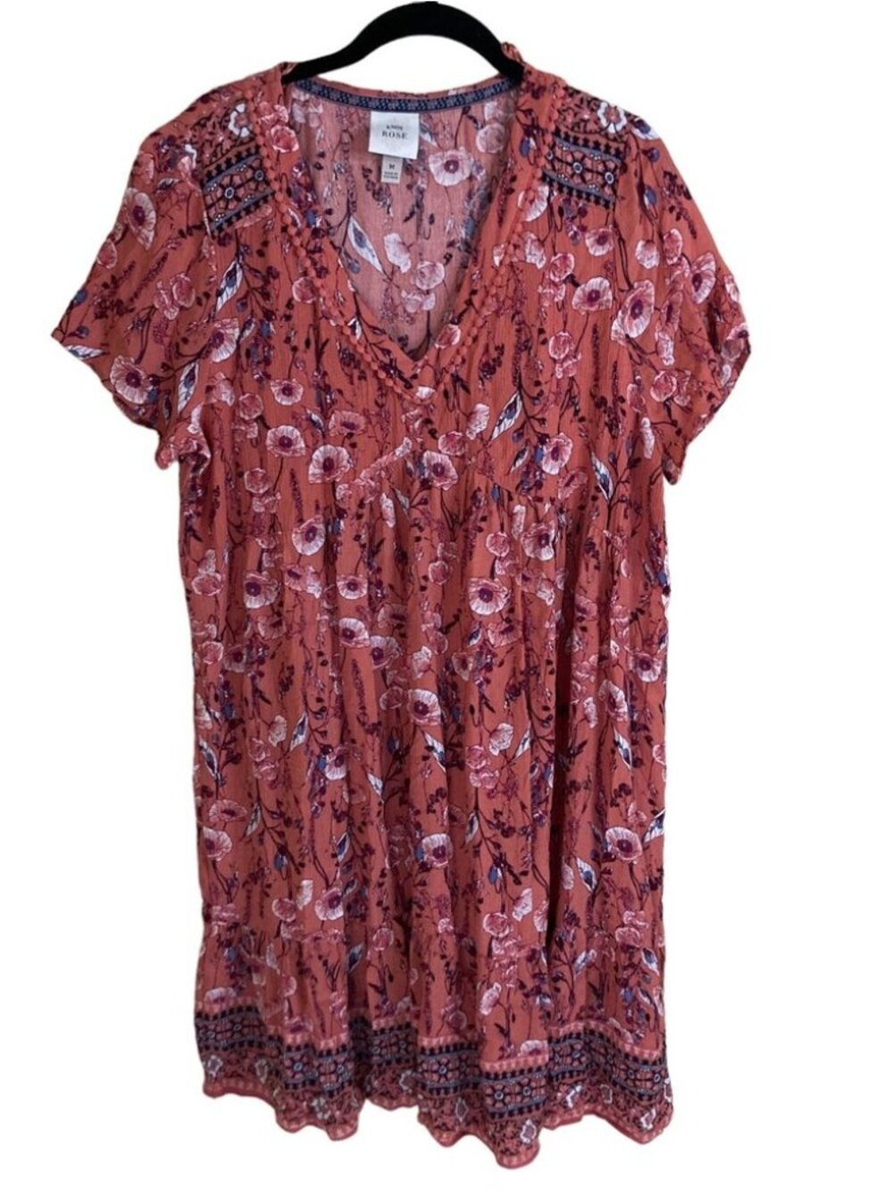 Floral Print Mini Swing Dress